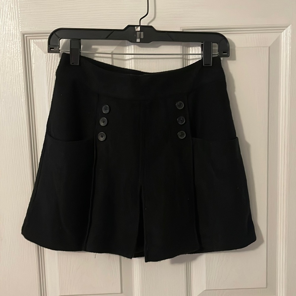 Free People sweater style skirt with button accents, size 2